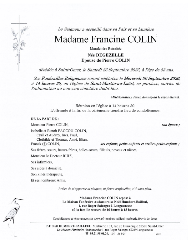 Avis de décès