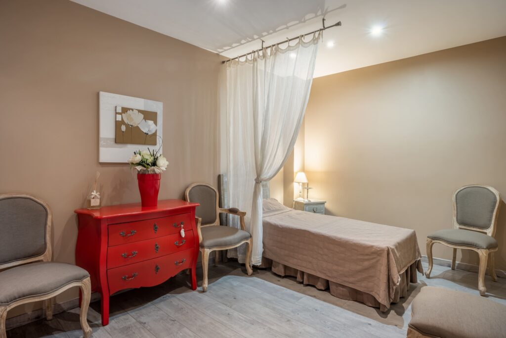 lit au chambre funeraire